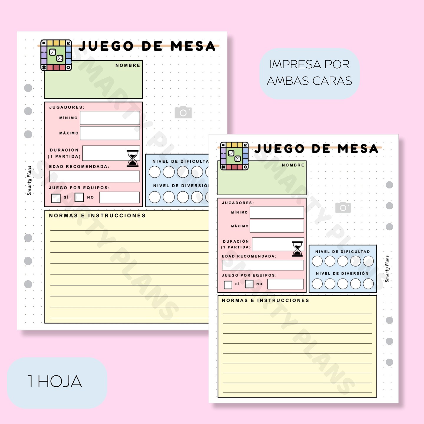 Plantilla Ocio - Juegos de Mesa (en detalle)