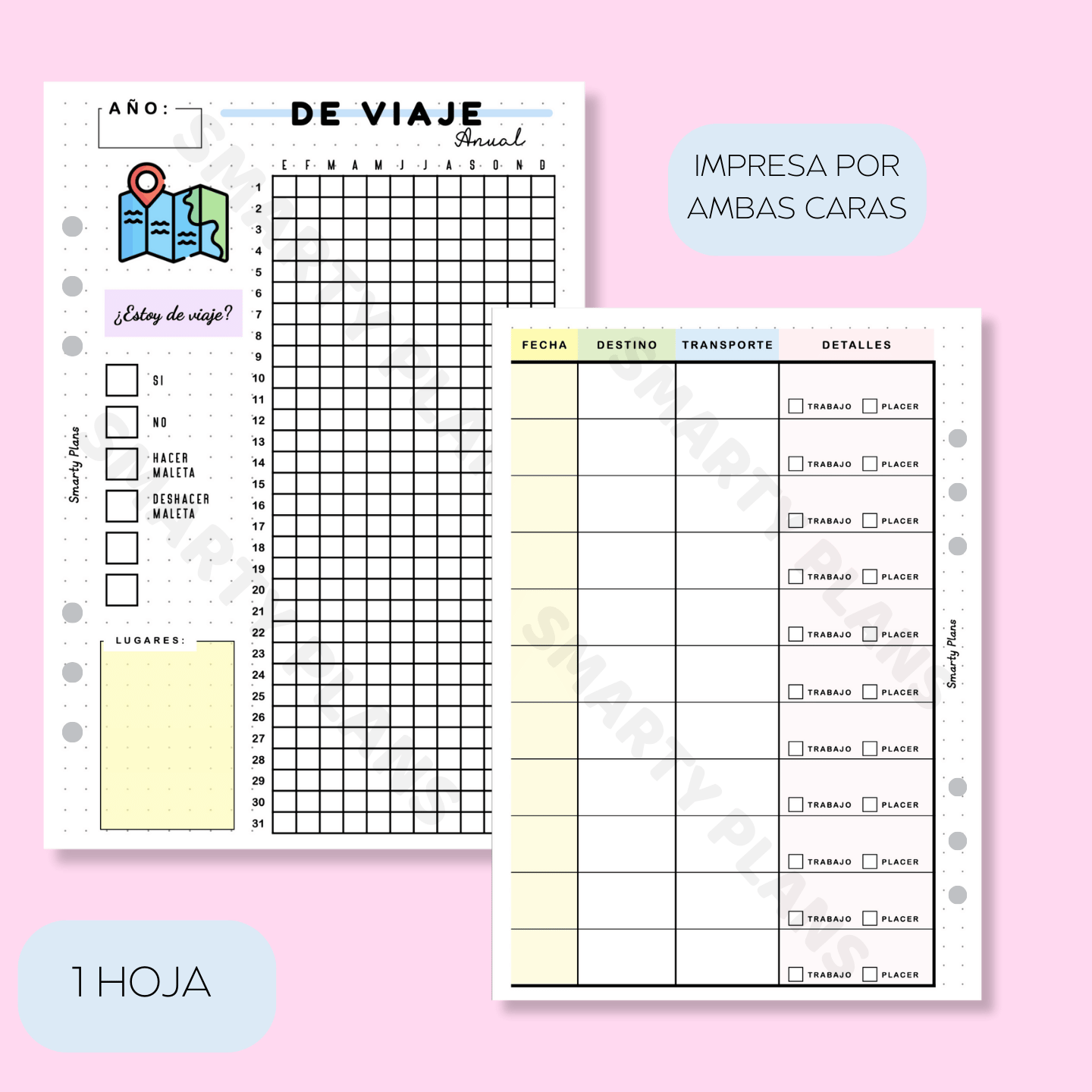 Hoja Anual - De Viaje