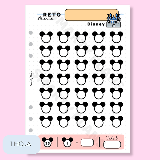 Plantilla Individual Finanzas - Reto de Ahorro Disney