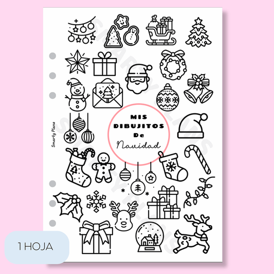 Plantilla Individual - Mis Dibujos de Navidad