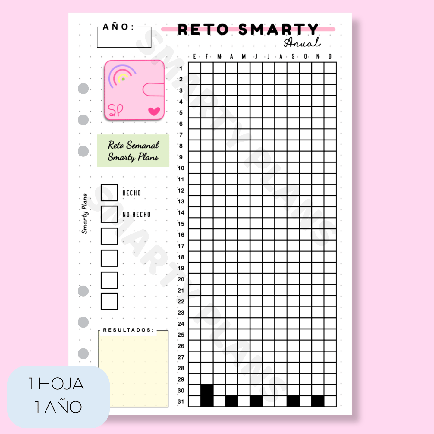 Hoja Anual - Reto Semanal Smarty