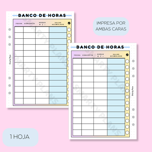 Plantilla Individual Currante - Banco de Horas
