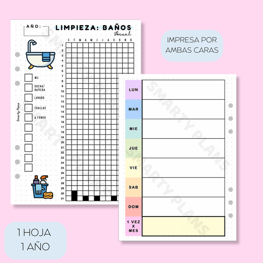 Hoja Anual - Limpieza Baños