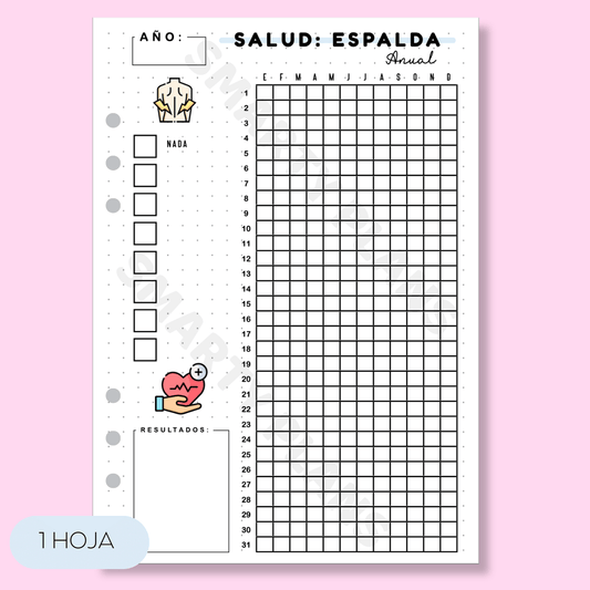 Hoja Anual Salud - Salud Espalda