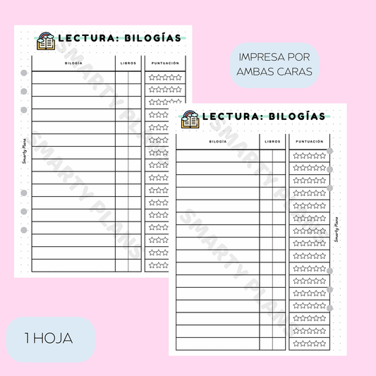 Plantilla Lectura - Bilogías