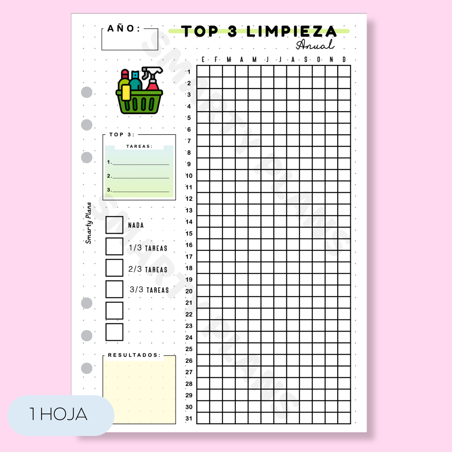 Hoja Anual - Top 3 Limpieza