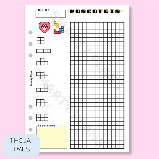 Plantilla Mensual - Tetris Mascotas