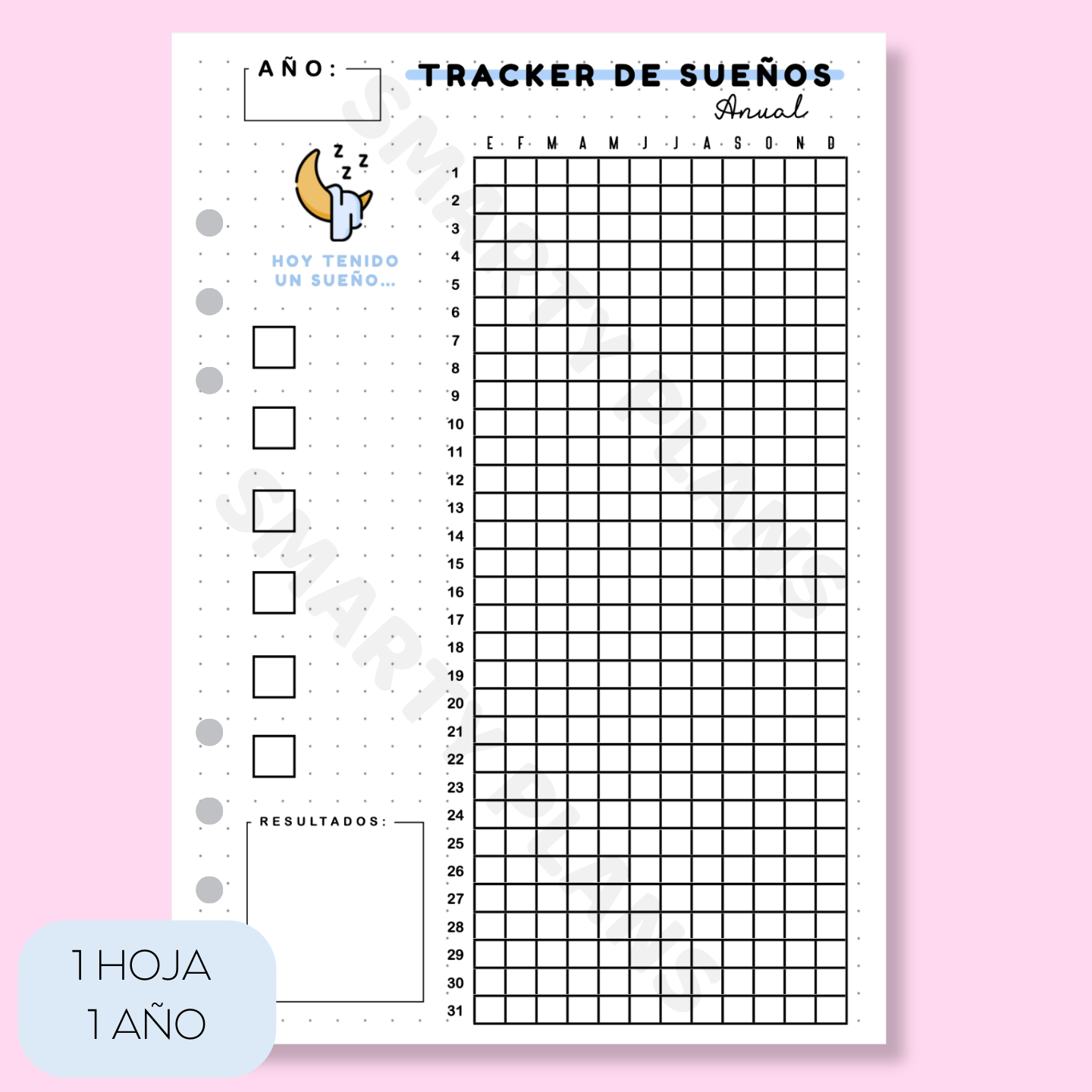 Hoja Anual - Tracker Mi Sueños