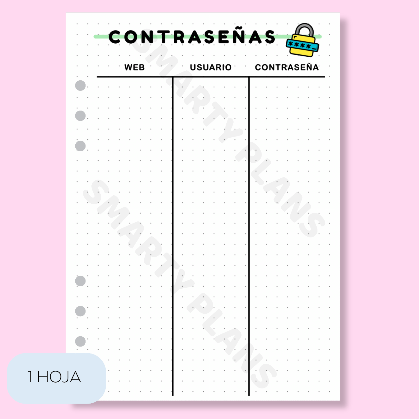 Plantilla Individual - Contraseñas (VERSIÓN 1)