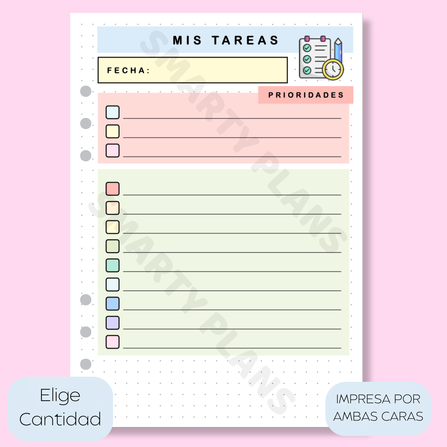 Plantilla Individual - Mis Tareas / To do List Rainbow