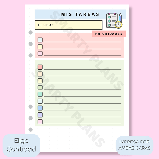 Plantilla Individual - Mis Tareas / To do List Rainbow