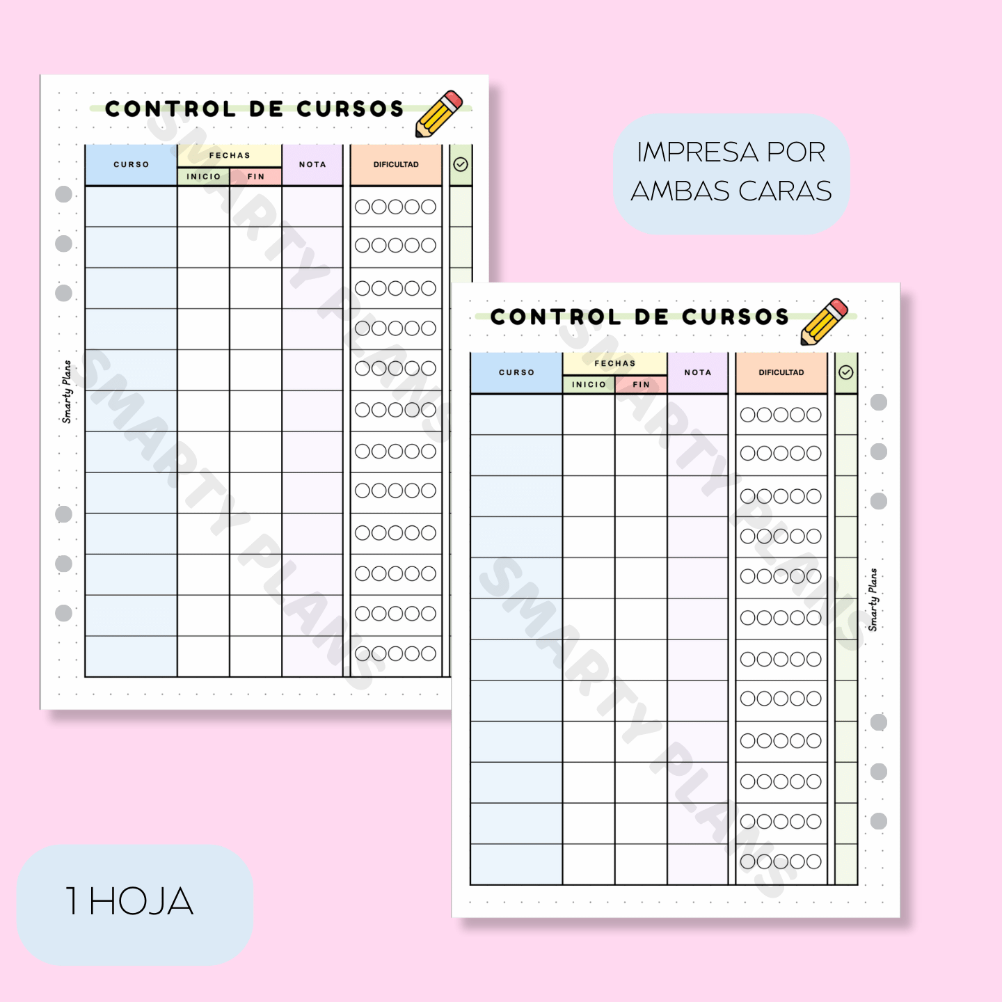 Plantilla Individual Estudiantes - Control de Cursos