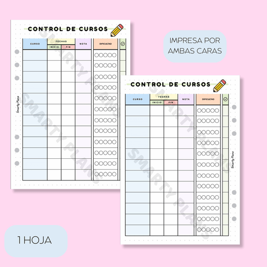 Plantilla Individual Estudiantes - Control de Cursos