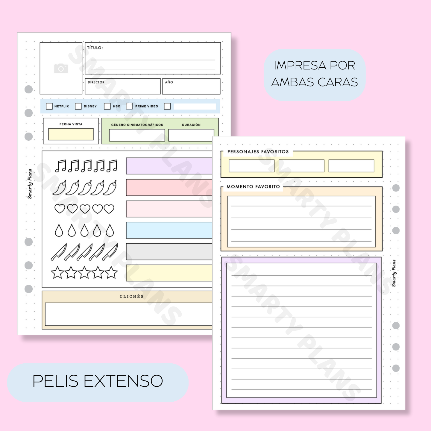 Plantillas Reseñas: Libros, Películas y Series