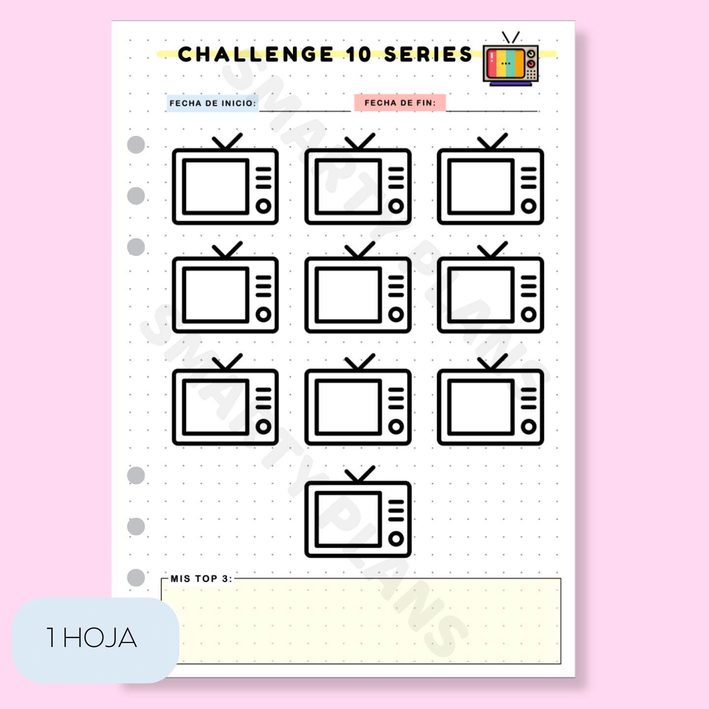 Plantilla Ocio - Desafío 10 Series