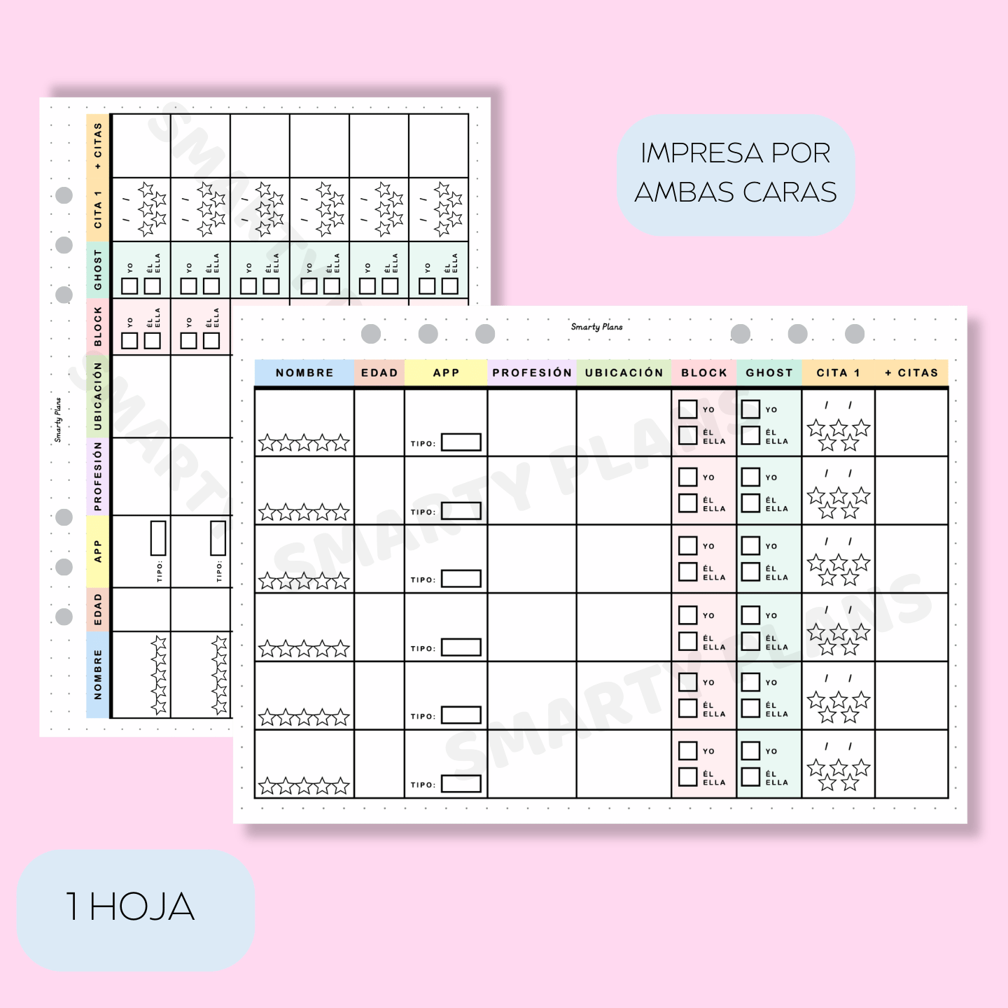 Plantilla Individual - First Dates / Primeras Citas