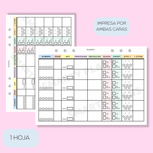 Plantilla Individual - First Dates / Primeras Citas