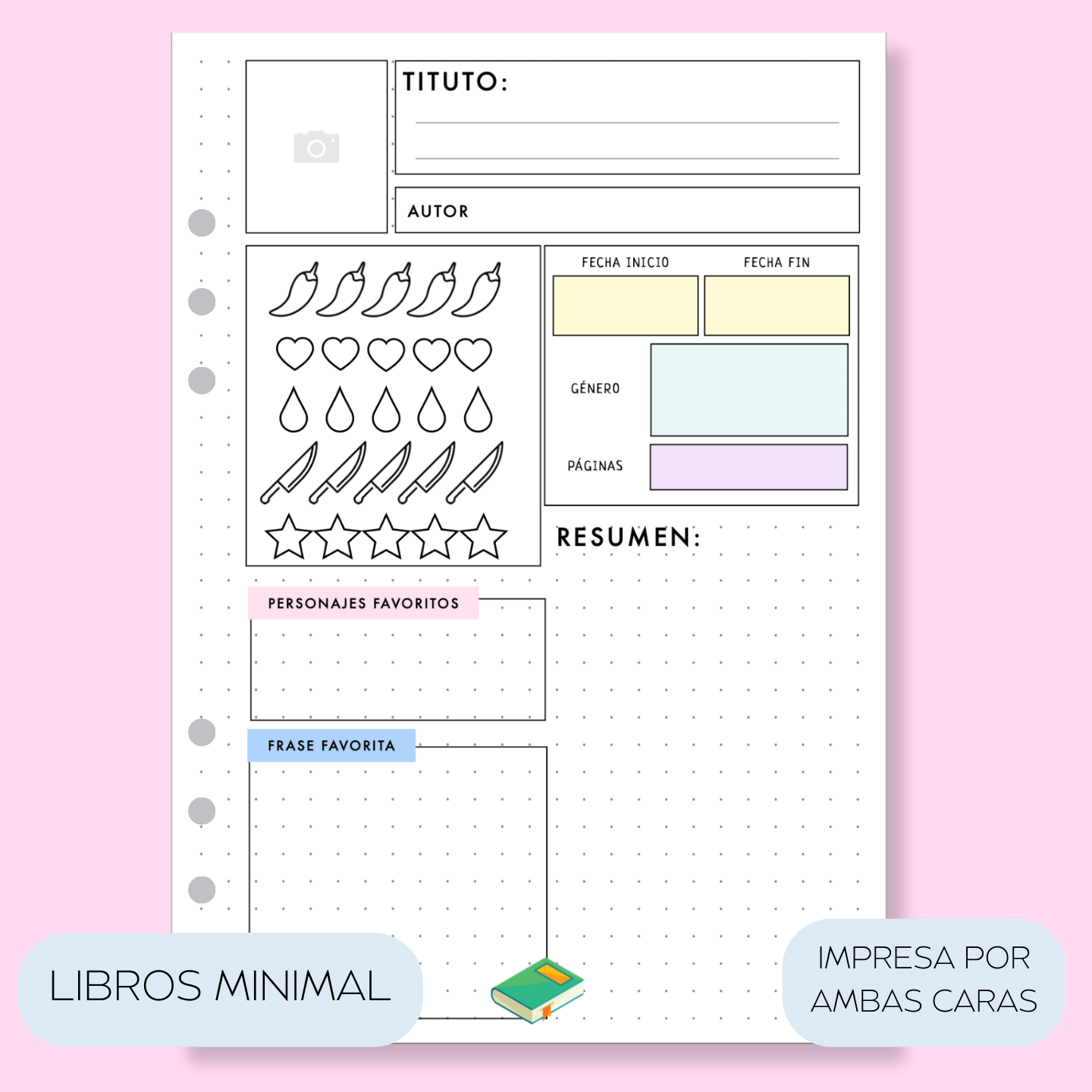 Plantillas Reseñas: Libros, Películas y Series