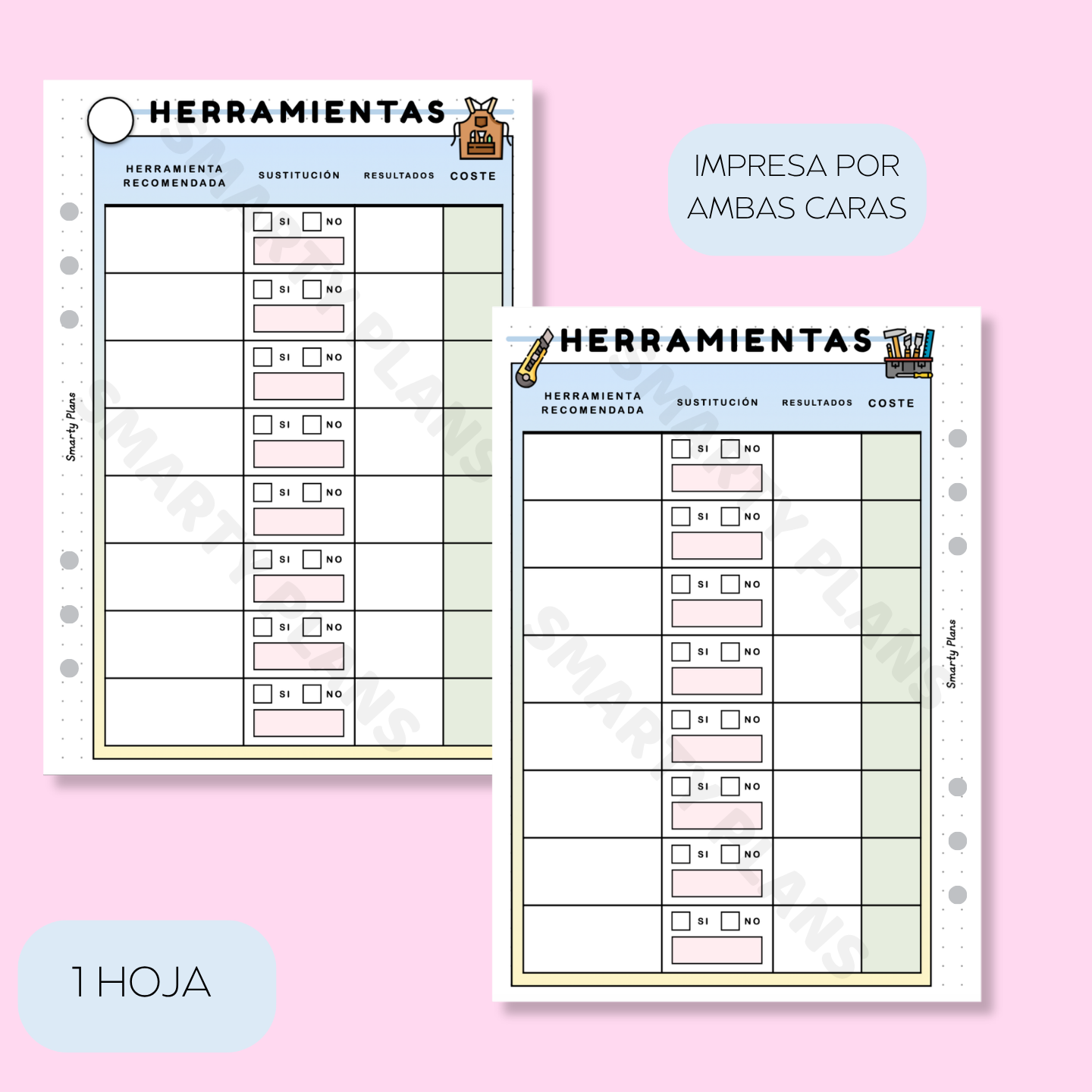 Plantilla Individual Manualidades - Herramientas