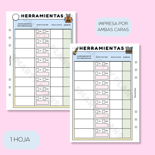Plantilla Individual Manualidades - Herramientas
