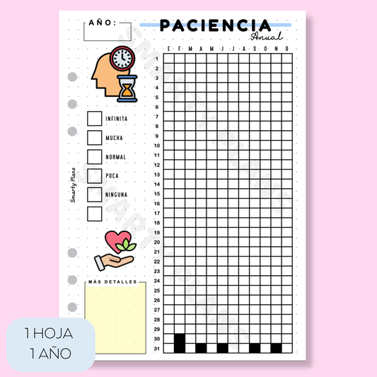 Hoja Anual - Paciencia