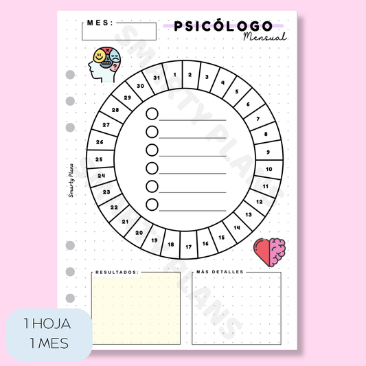 Plantilla Mensual - Psicólogo