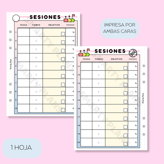 Plantilla Individual Manualidades - Sesiones