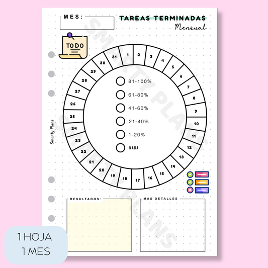 Plantilla Mensual - Tareas Terminadas
