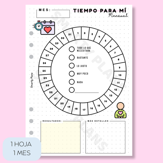 Plantilla Mensual - Tiempo para Mi